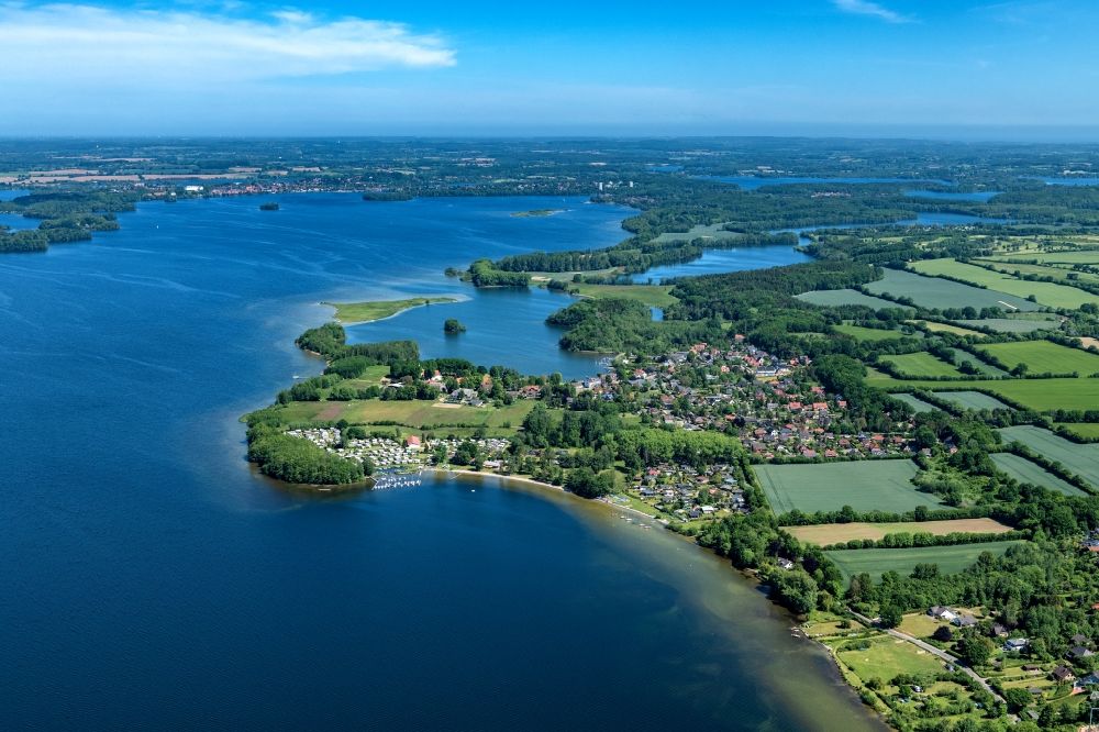 Bosau von oben - Ortsansicht Bosau am Plöner See im Bundesland Schleswig-Holstein, Deutschland