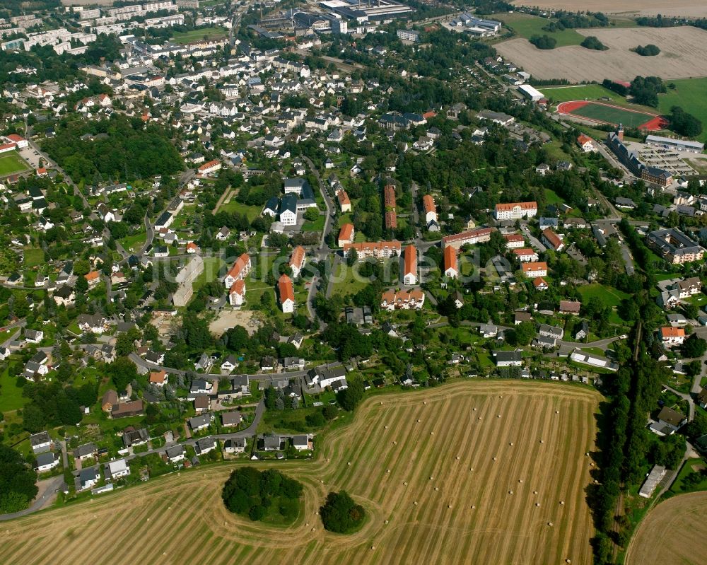 Luftaufnahme Brand-Erbisdorf - Ortsansicht in Brand-Erbisdorf im Bundesland Sachsen, Deutschland