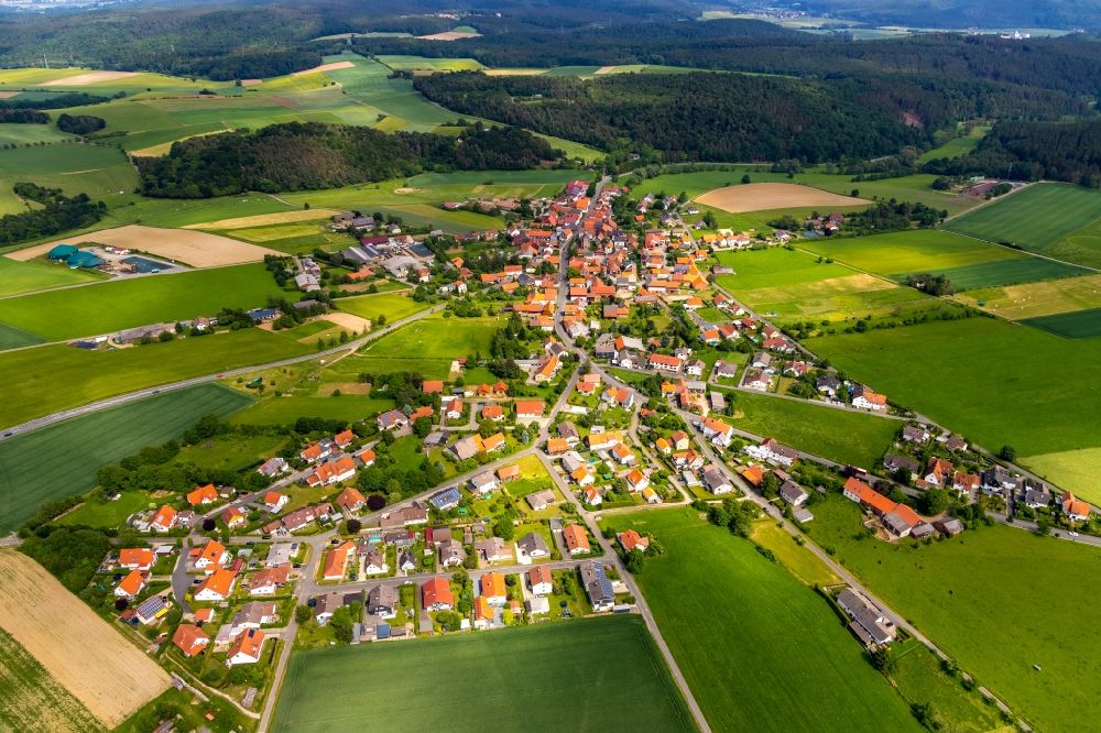 Luftaufnahme Braunau - Ortsansicht in Braunau im Bundesland Hessen, Deutschland