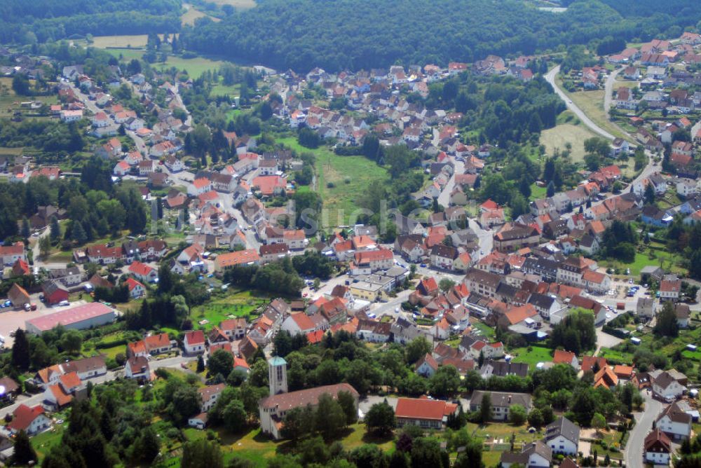 Luftaufnahme Schönenberg-Kübelberg / OT Brücken - Ortsansicht Brücken in der Pfalz