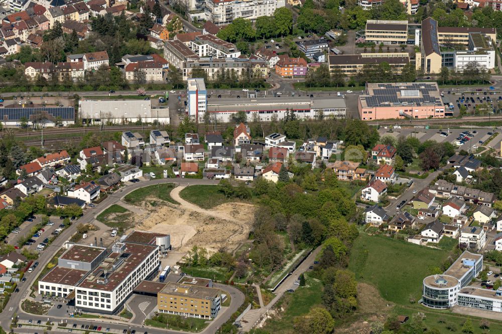 Bretten von oben - Ortsansicht in Bretten im Bundesland Baden-Württemberg, Deutschland
