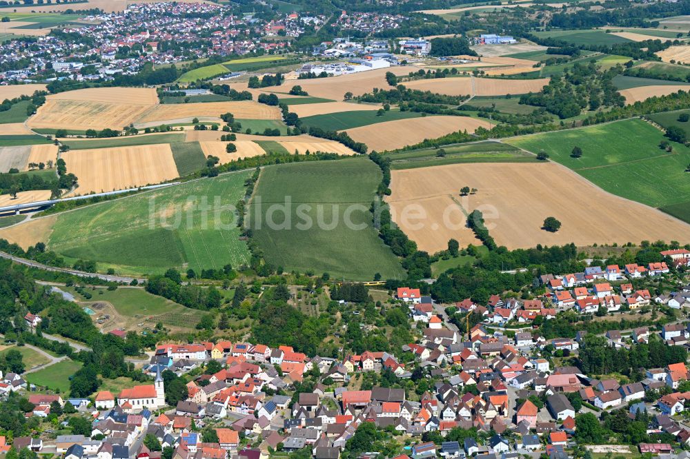 Luftaufnahme Bretten - Ortsansicht in Bretten im Bundesland Baden-Württemberg, Deutschland