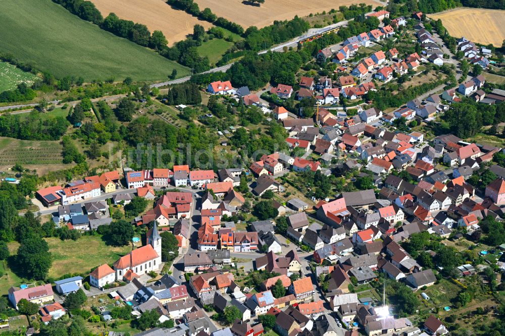 Bretten von oben - Ortsansicht in Bretten im Bundesland Baden-Württemberg, Deutschland