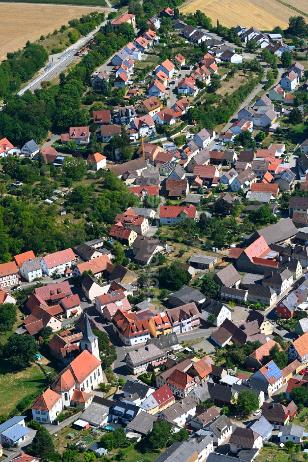 Luftbild Bretten - Ortsansicht in Bretten im Bundesland Baden-Württemberg, Deutschland