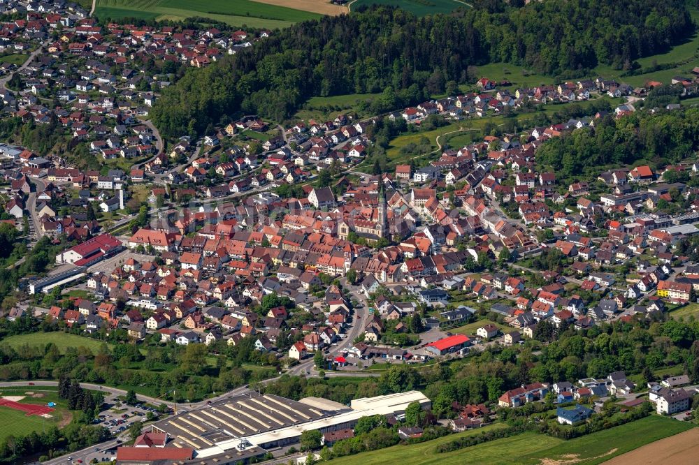 Luftbild Bräunlingen - Ortsansicht in Bräunlingen im Bundesland Baden-Württemberg, Deutschland