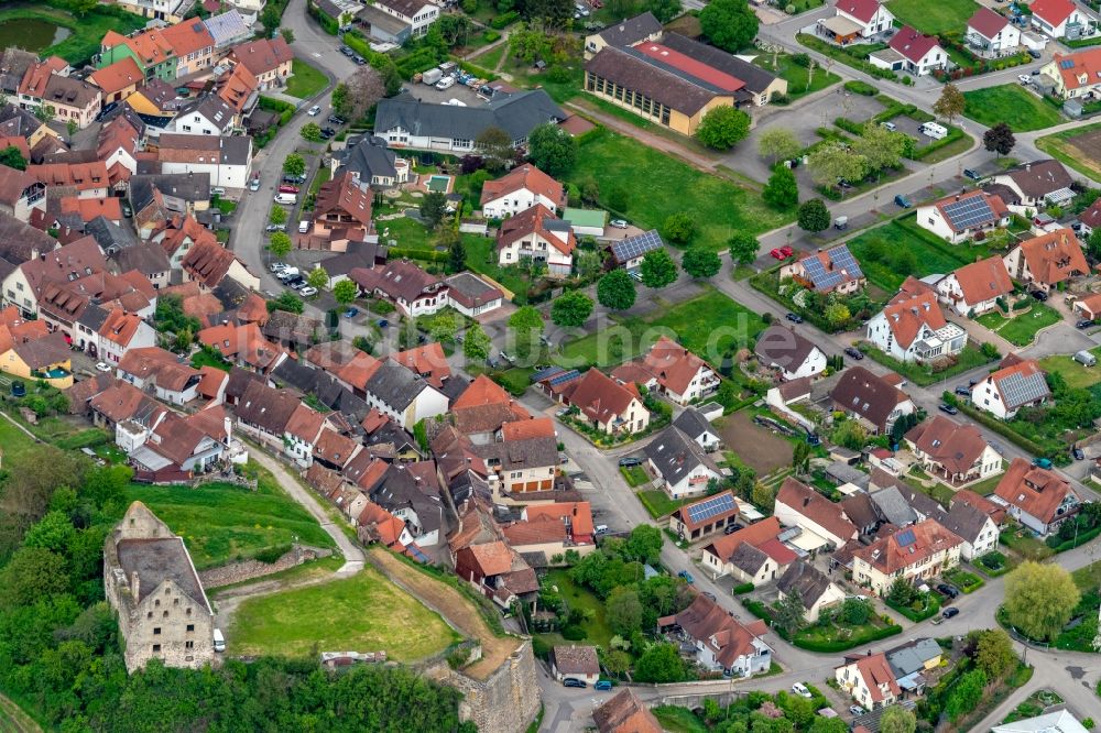 Luftbild Burkheim - Ortsansicht in Burkheim im Bundesland Baden-Württemberg, Deutschland