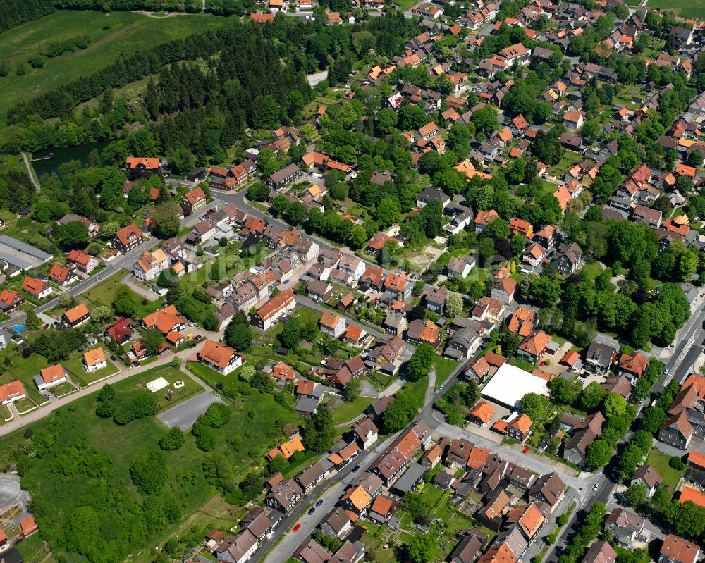 Clausthal-Zellerfeld von oben - Ortsansicht in Clausthal-Zellerfeld im Bundesland Niedersachsen, Deutschland