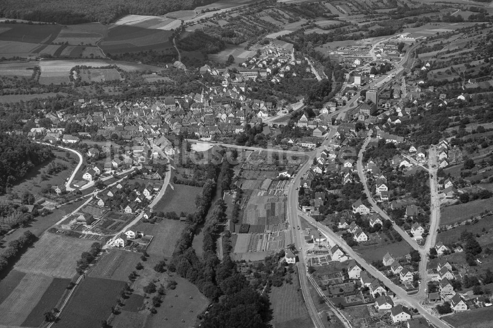 Luftaufnahme Creglingen - Ortsansicht in Creglingen im Bundesland Baden-Württemberg, Deutschland