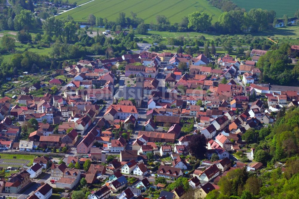 Luftaufnahme Creuzburg - Ortsansicht in Creuzburg im Bundesland Thüringen, Deutschland