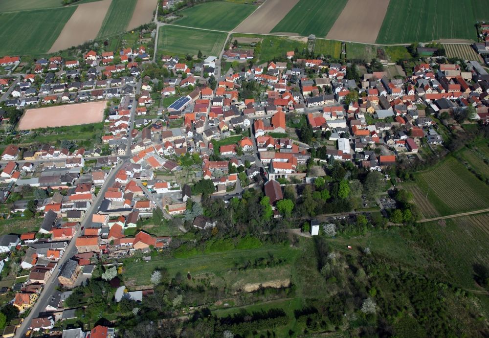 Luftaufnahme Dittelsheim-Heßloch - Ortsansicht von Dittelsheim-Heßloch ist eine Ortsgemeinde im Landkreis Alzey-Worms in Rheinland-Pfalz