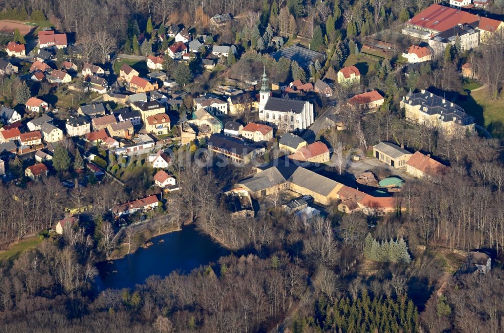 Luftaufnahme Doberschau-Gaußig - Ortsansicht in Doberschau-Gaußig im Bundesland Sachsen, Deutschland