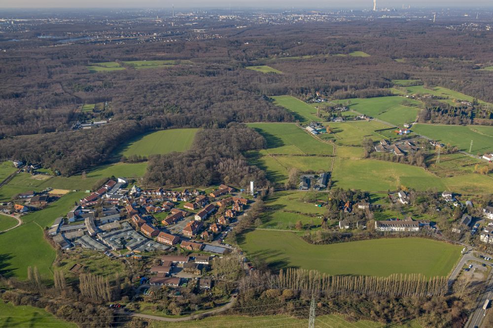 Selbeck aus der Vogelperspektive: Ortsansicht in Das Dorf in Selbeck im Bundesland Nordrhein-Westfalen, Deutschland