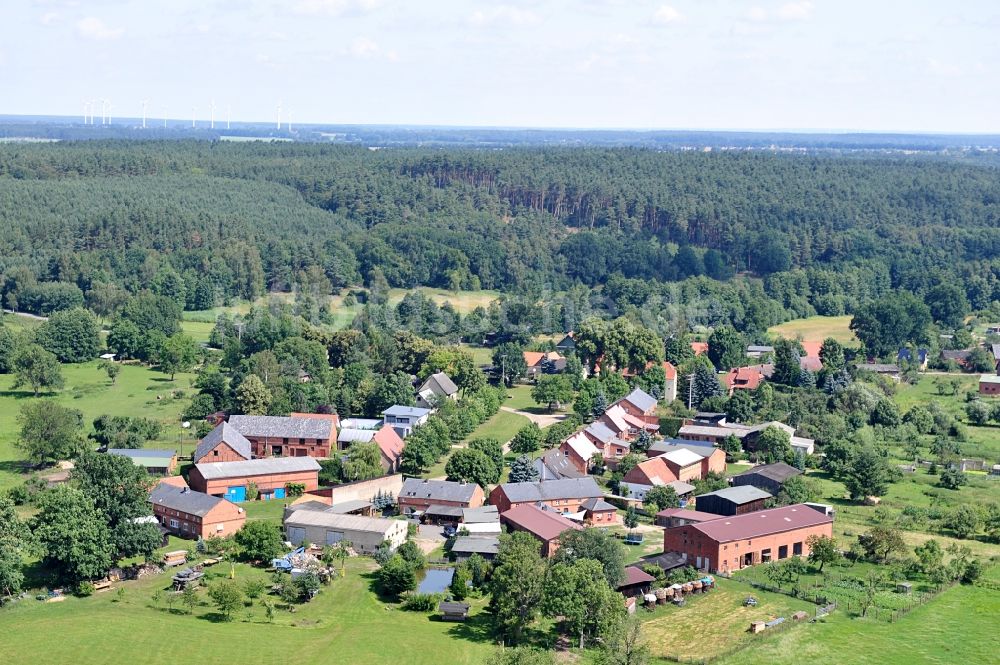 Luftbild Nausdorf - Ortsansicht und Dorfkern von Nausdorf in Brandenburg