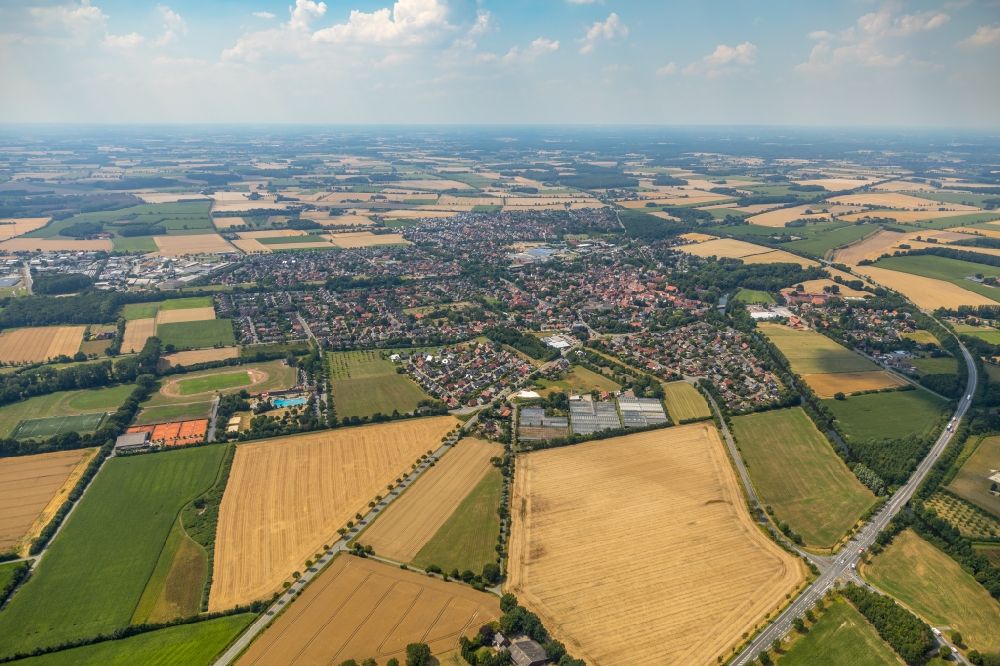 Luftaufnahme Drensteinfurt - Ortsansicht in Drensteinfurt im Bundesland Nordrhein-Westfalen, Deutschland
