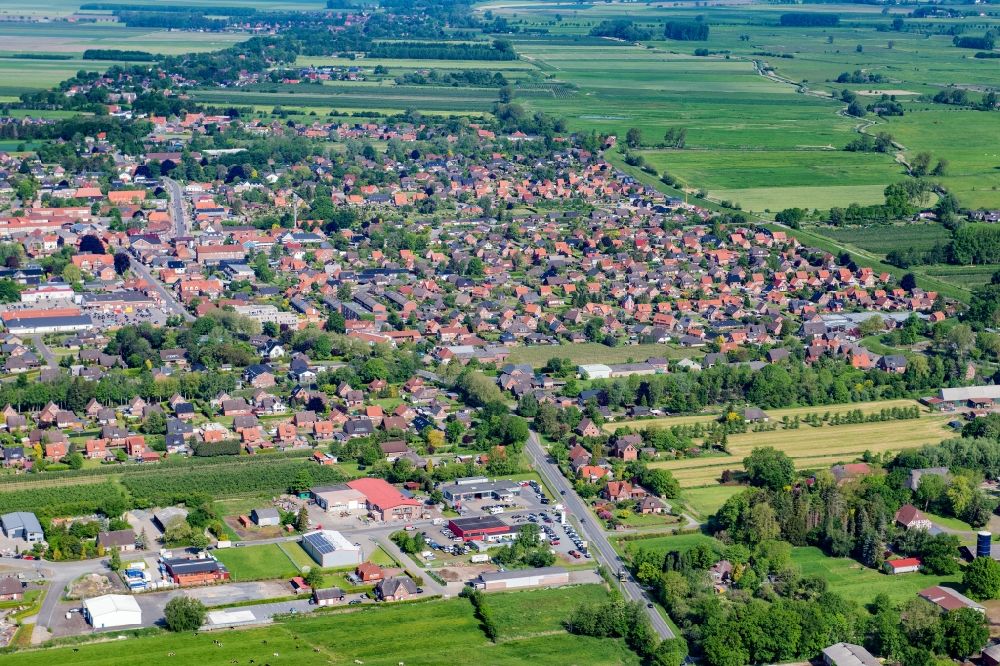 Luftbild Drochtersen - Ortsansicht in Drochtersen im Bundesland Niedersachsen, Deutschland