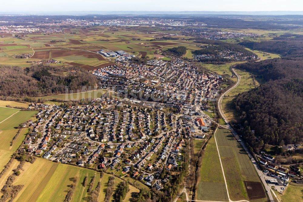 Luftaufnahme Dätzingen - Ortsansicht in Dätzingen im Bundesland Baden-Württemberg, Deutschland