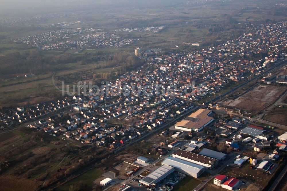 Luftaufnahme Durmersheim - Ortsansicht in Durmersheim im Bundesland Baden-Württemberg