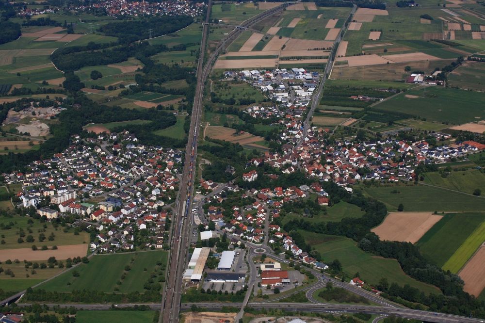Eimeldingen von oben - Ortsansicht von Eimeldingen im Bundesland Baden-Württemberg