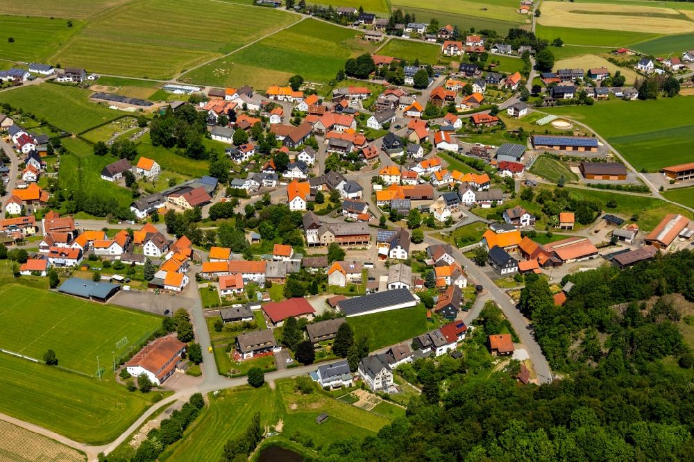 Luftaufnahme Eimelrod - Ortsansicht in Eimelrod im Bundesland Hessen, Deutschland