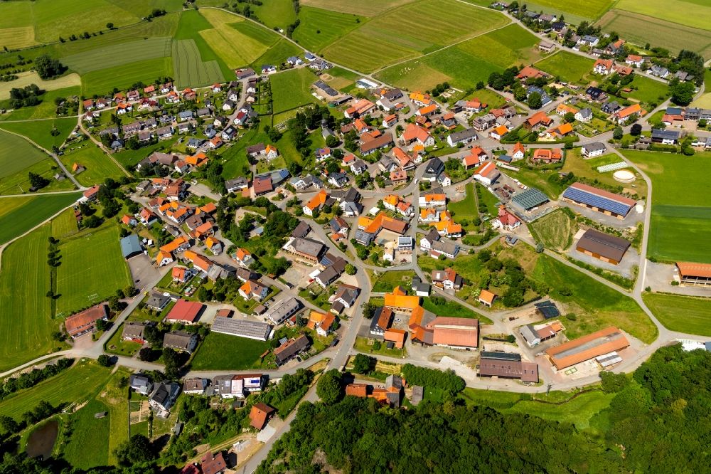 Eimelrod aus der Vogelperspektive: Ortsansicht in Eimelrod im Bundesland Hessen, Deutschland