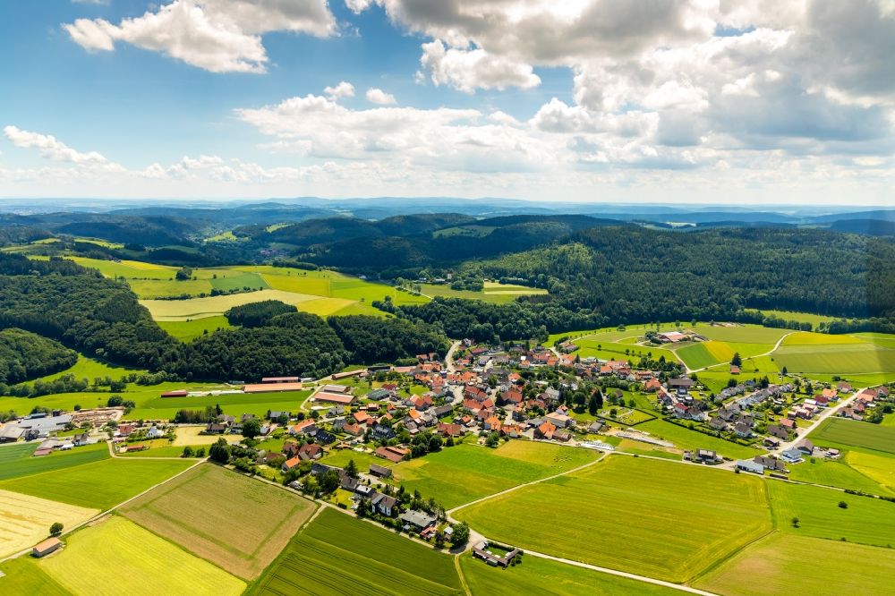 Luftbild Eimelrod - Ortsansicht in Eimelrod im Bundesland Hessen, Deutschland