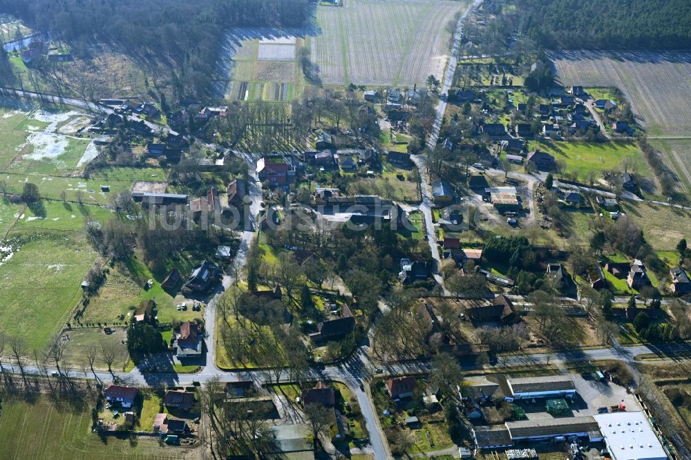 Luftaufnahme Eimke - Ortsansicht in Eimke im Bundesland Niedersachsen, Deutschland