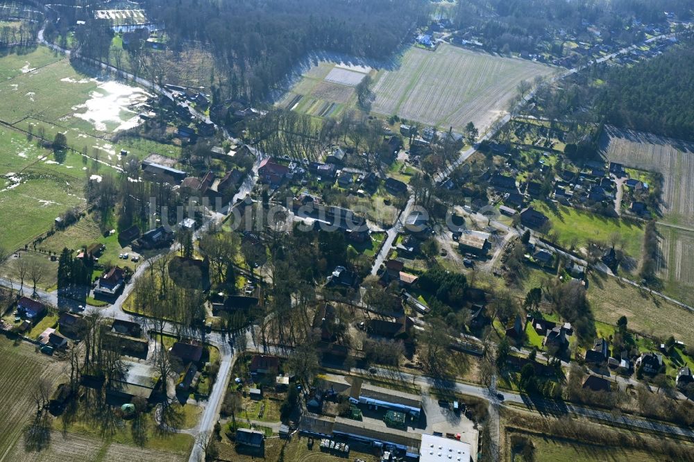 Eimke von oben - Ortsansicht in Eimke im Bundesland Niedersachsen, Deutschland
