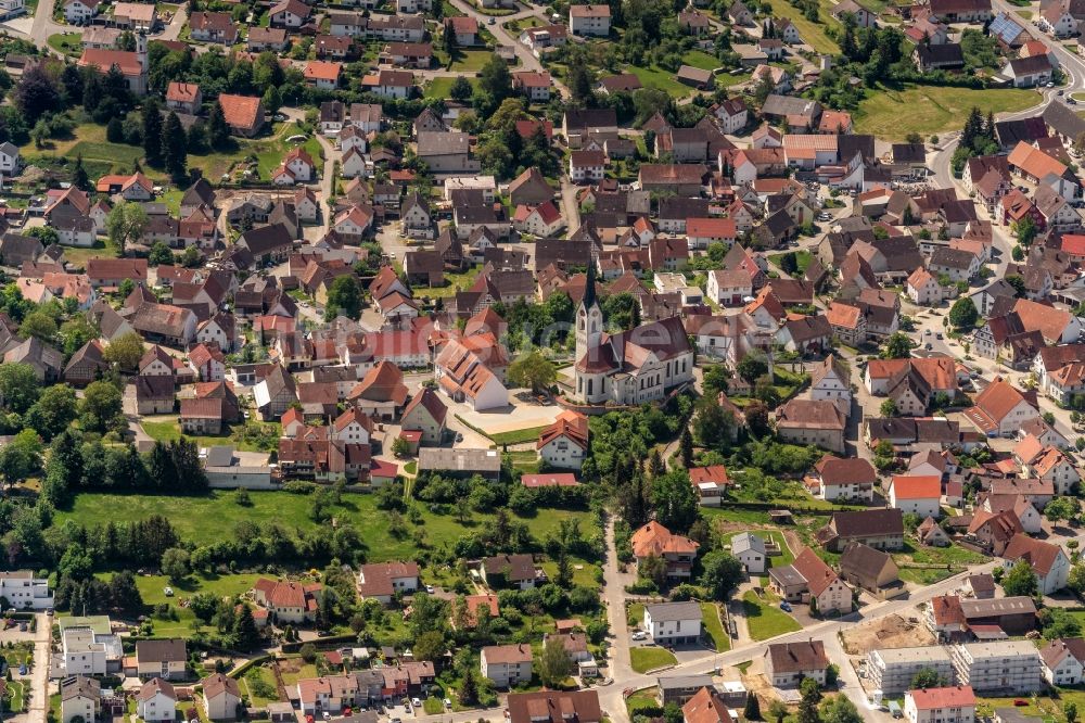 Ertingen von oben - Ortsansicht in Ertingen im Bundesland Baden-Württemberg, Deutschland