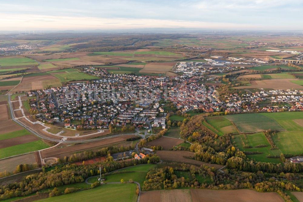 Luftbild Estenfeld - Ortsansicht in Estenfeld im Bundesland Bayern, Deutschland