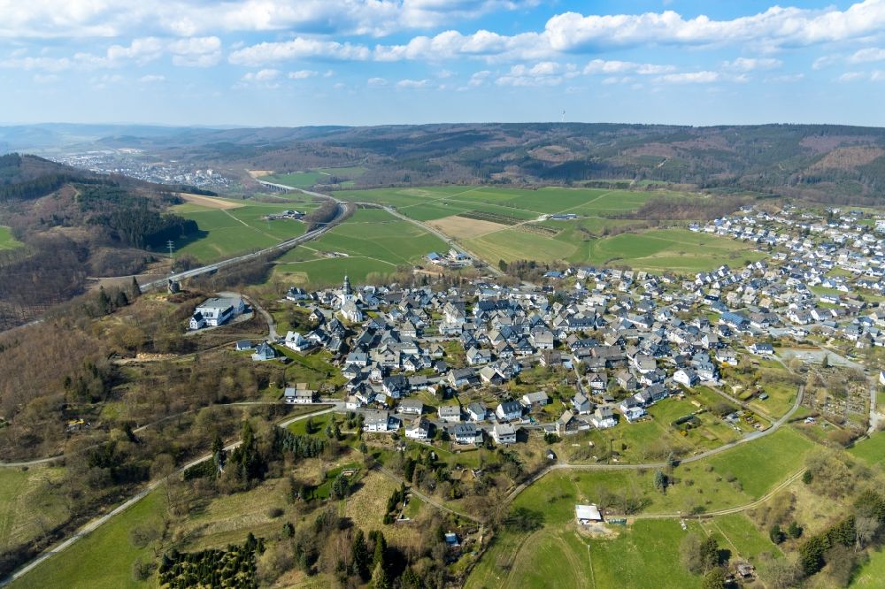 Luftbild Eversberg - Ortsansicht in Eversberg im Bundesland Nordrhein-Westfalen, Deutschland