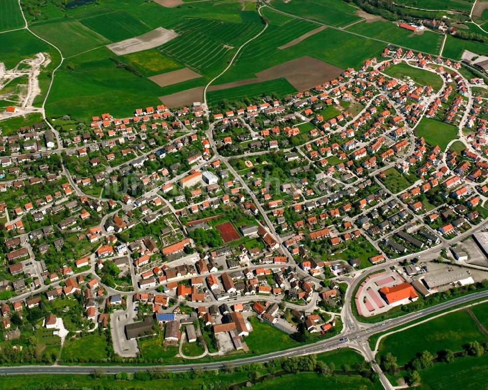 Luftaufnahme Eyb - Ortsansicht in Eyb im Bundesland Bayern, Deutschland