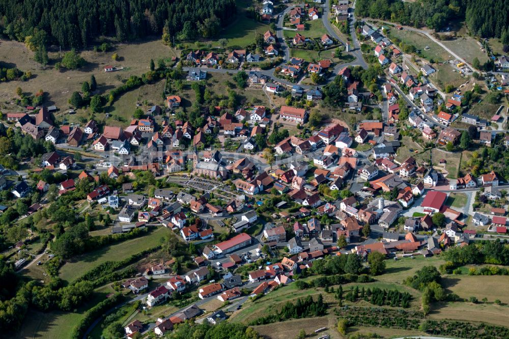 Fellen von oben - Ortsansicht in Fellen im Bundesland Bayern, Deutschland
