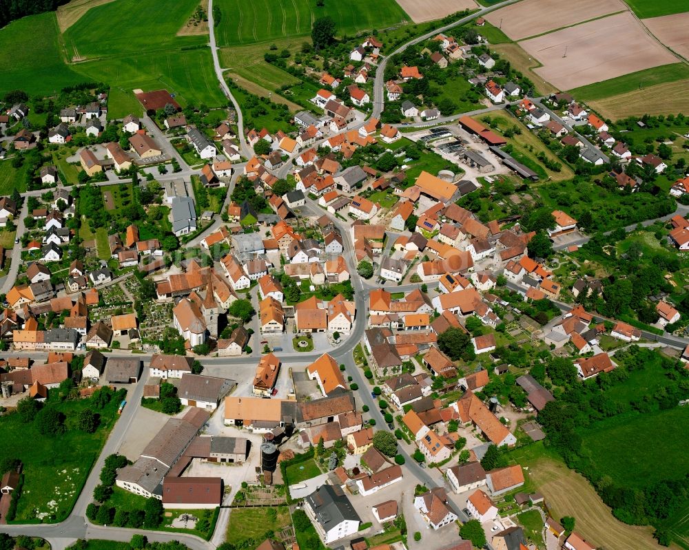 Luftaufnahme Flachslanden - Ortsansicht in Flachslanden im Bundesland Bayern, Deutschland