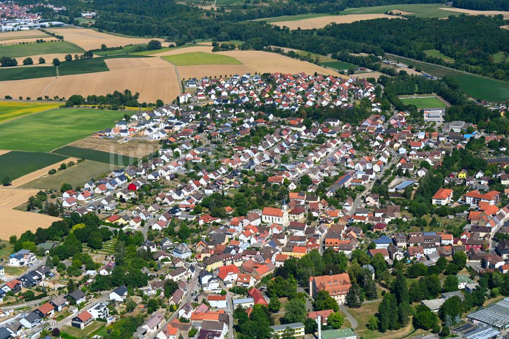 Luftaufnahme Flehingen - Ortsansicht in Flehingen im Bundesland Baden-Württemberg, Deutschland