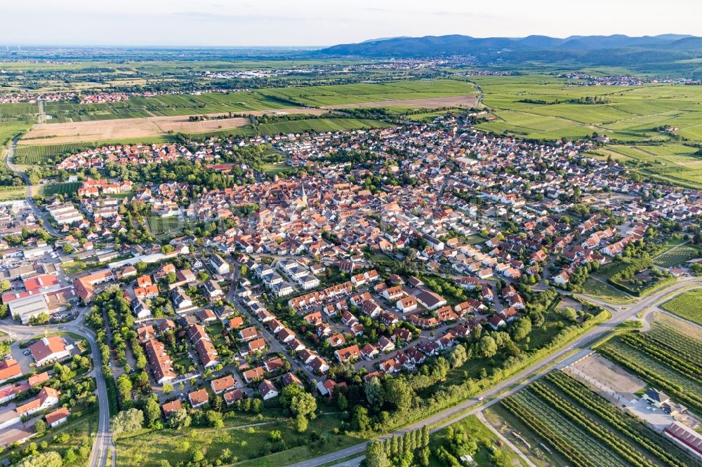 Luftaufnahme Freinsheim - Ortsansicht in Freinsheim im Bundesland Rheinland-Pfalz, Deutschland
