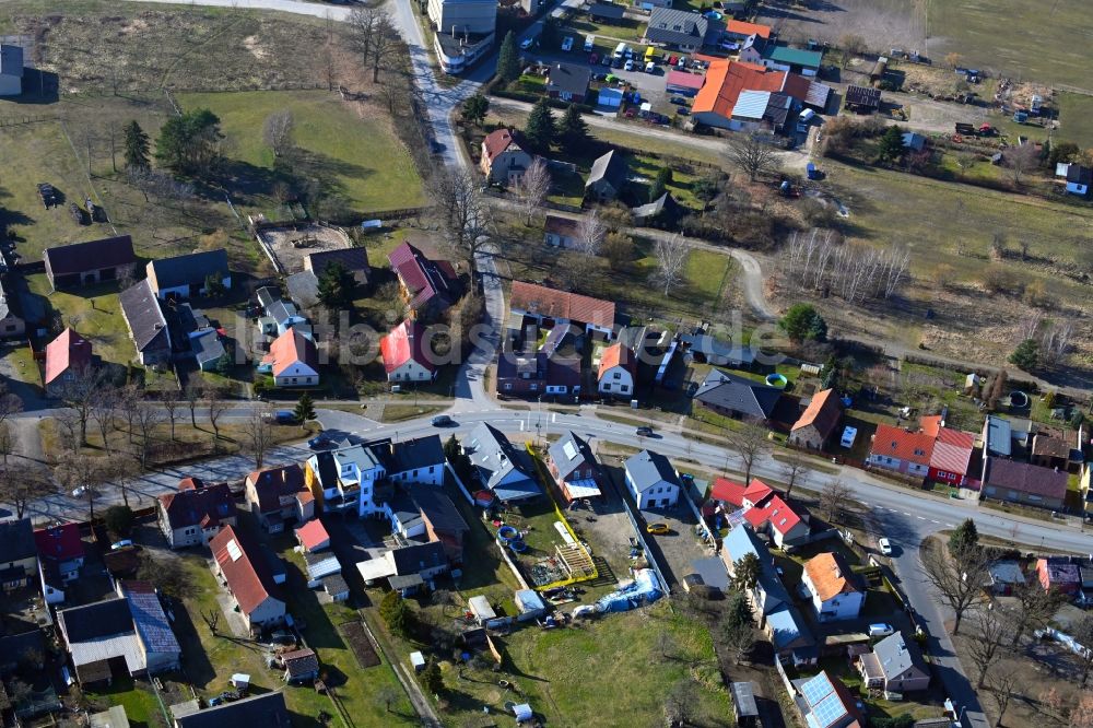 Luftaufnahme Heidesee - Ortsansicht in Friedersdorf im Bundesland Brandenburg, Deutschland