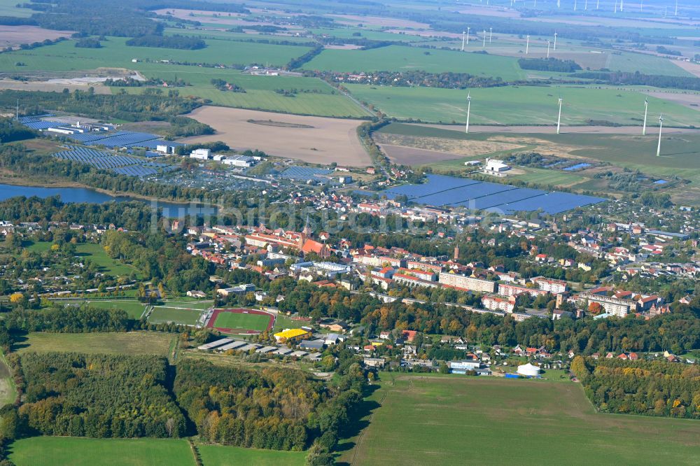 Friedland aus der Vogelperspektive: Ortsansicht in Friedland im Bundesland Mecklenburg-Vorpommern, Deutschland