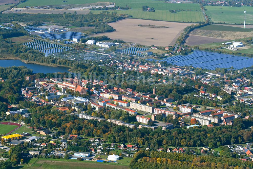 Luftaufnahme Friedland - Ortsansicht in Friedland im Bundesland Mecklenburg-Vorpommern, Deutschland