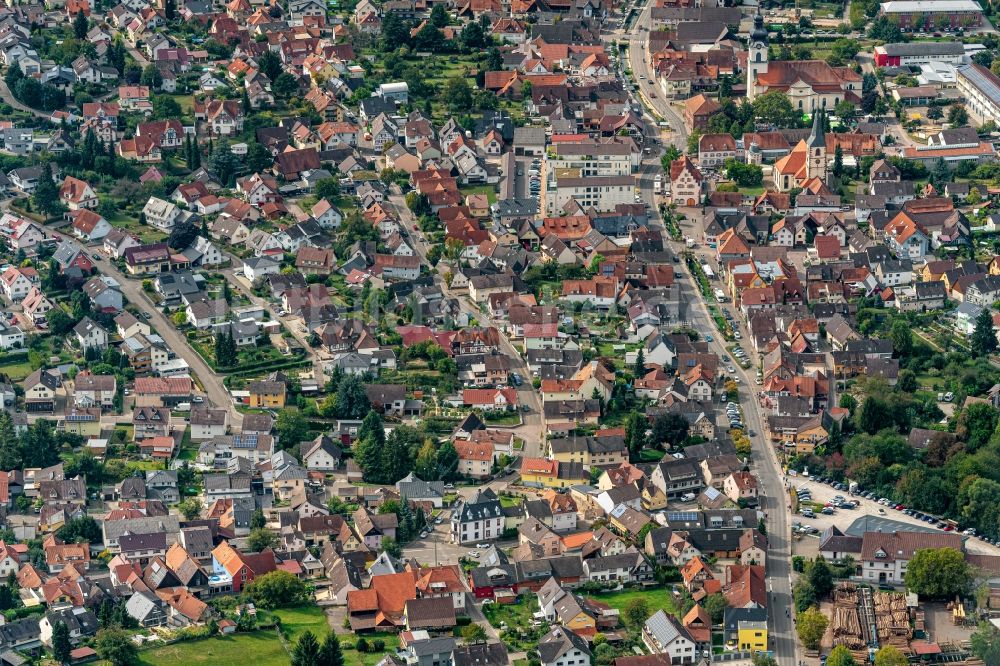 Luftbild Friesenheim - Ortsansicht in Friesenheim im Bundesland Baden-Württemberg, Deutschland