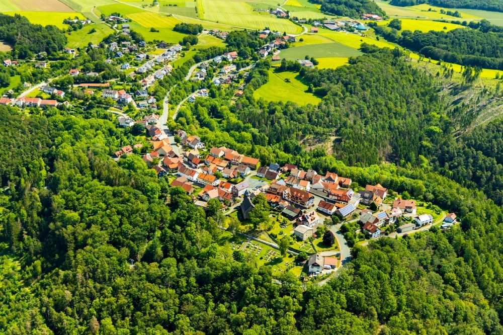 Luftbild Fürstenberg - Ortsansicht in Fürstenberg im Bundesland Hessen, Deutschland