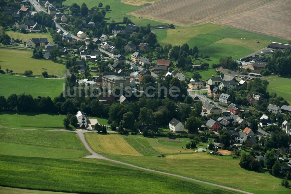 Gablenz von oben - Ortsansicht in Gablenz im Bundesland Sachsen