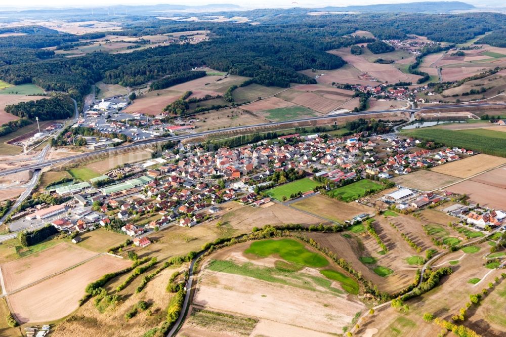 Luftaufnahme Geiselwind - Ortsansicht in Geiselwind im Bundesland Bayern, Deutschland