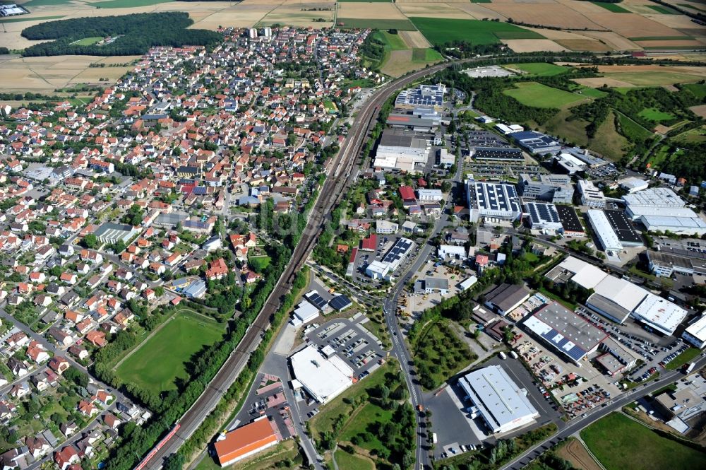 Luftaufnahme Rottendorf - Ortsansicht der Gemeinde Rottendorf im Bundesland Bayern