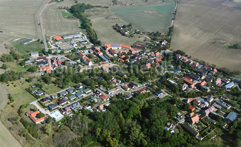 Luftaufnahme Gimritz - Ortsansicht in Gimritz im Bundesland Sachsen-Anhalt, Deutschland