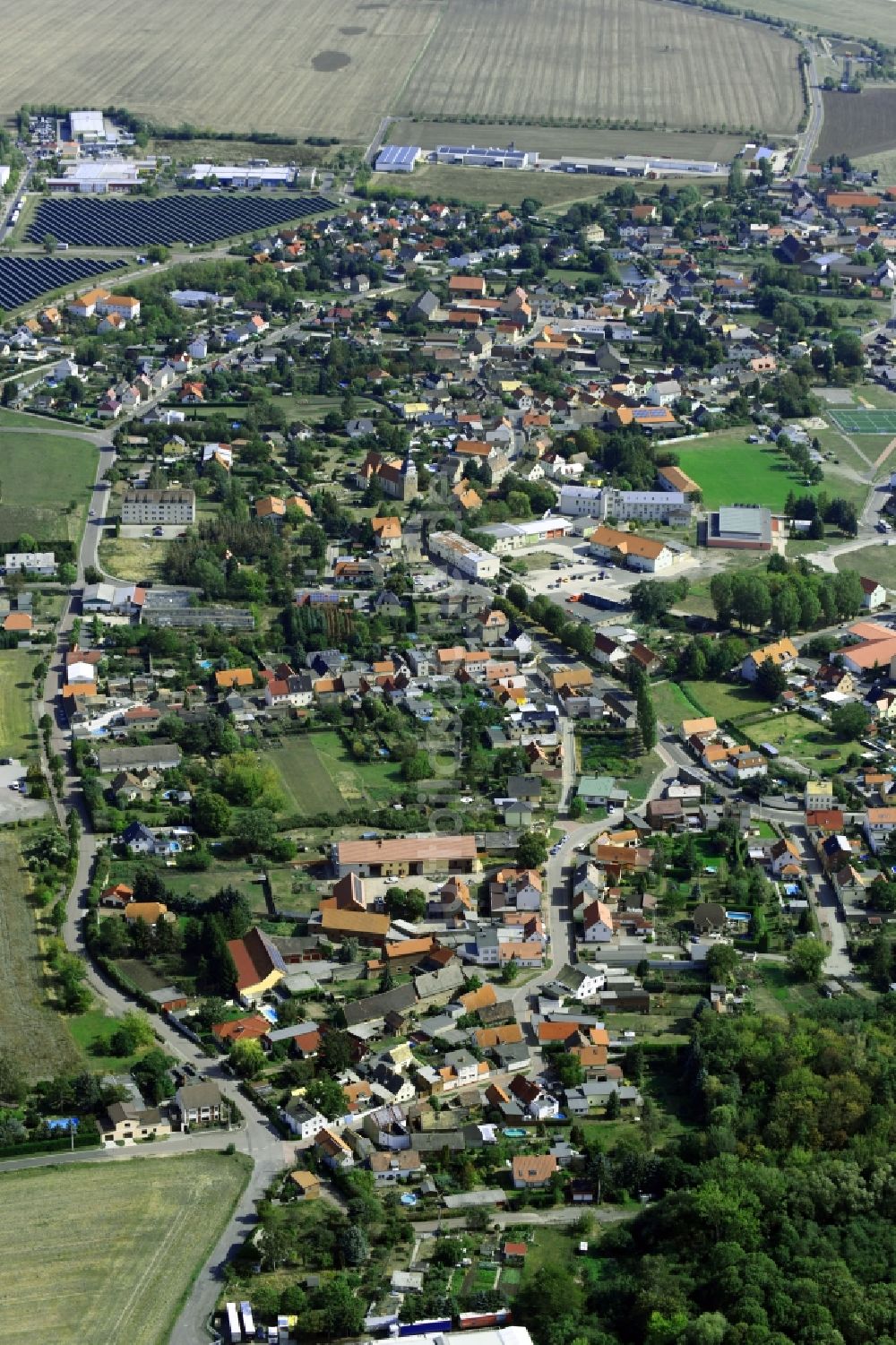 Luftaufnahme Glesien - Ortsansicht in Glesien im Bundesland Sachsen, Deutschland