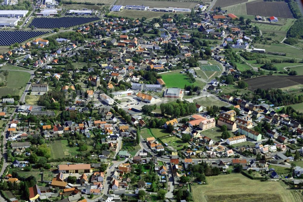 Glesien aus der Vogelperspektive: Ortsansicht in Glesien im Bundesland Sachsen, Deutschland
