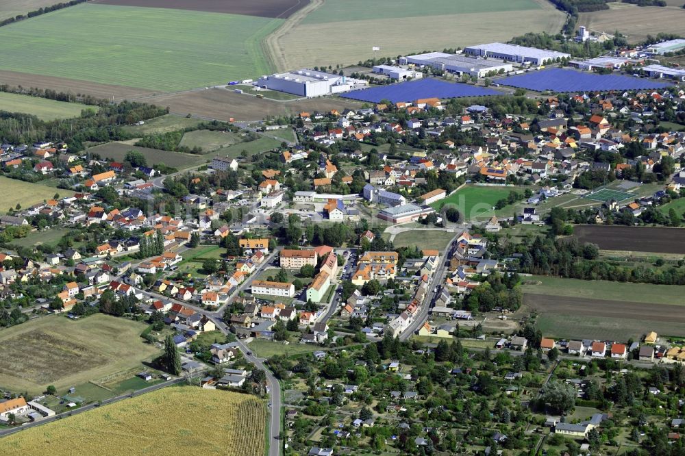 Luftaufnahme Glesien - Ortsansicht in Glesien im Bundesland Sachsen, Deutschland