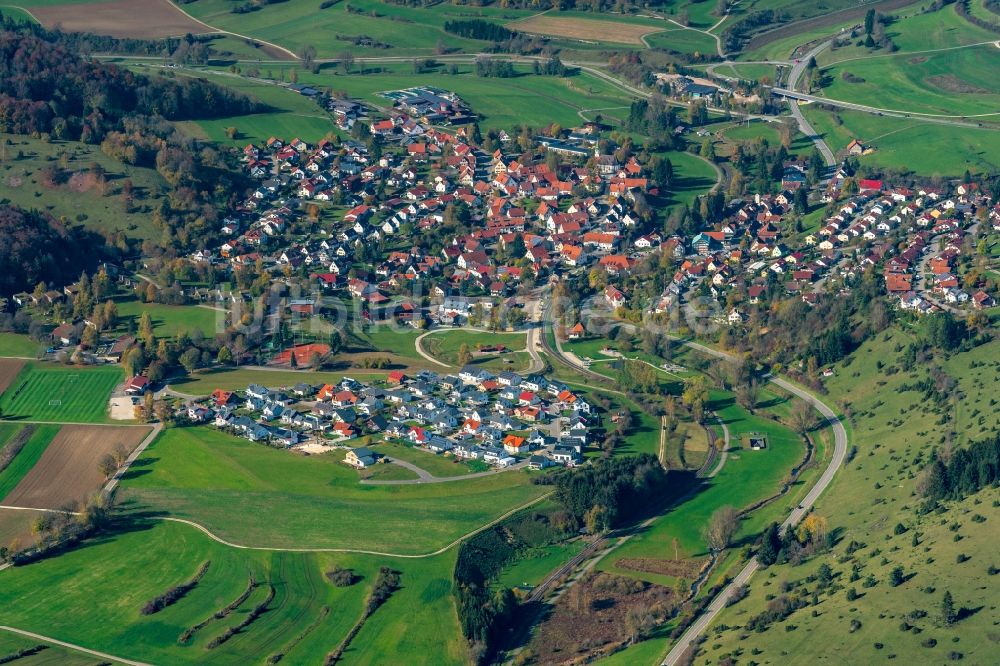 Luftbild Gomadingen - Ortsansicht in Gomadingen im Bundesland Baden-Württemberg, Deutschland