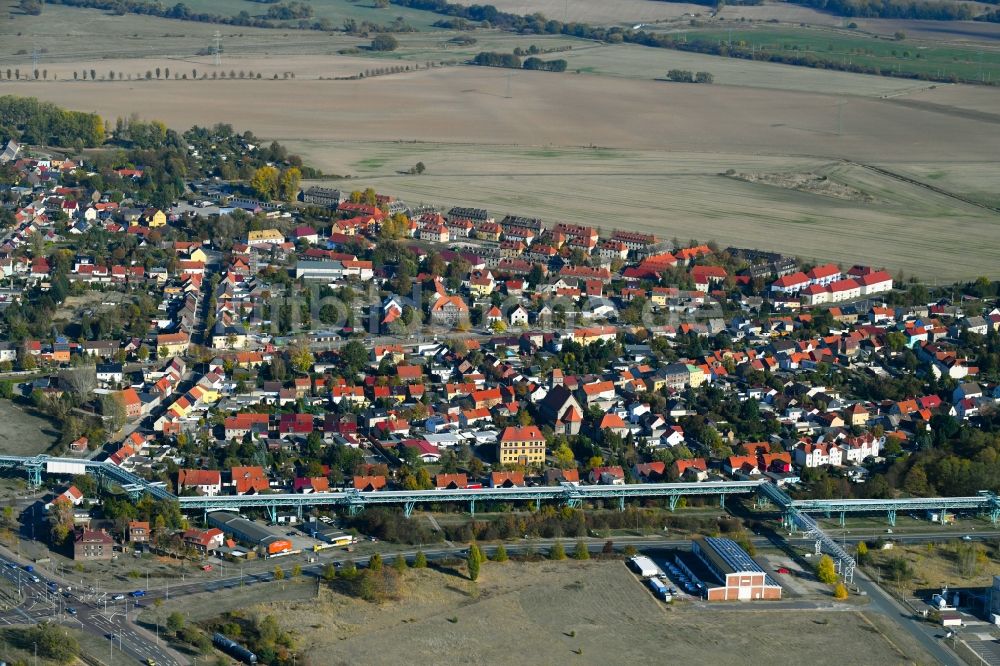 Greppin von oben - Ortsansicht in Greppin im Bundesland Sachsen-Anhalt, Deutschland
