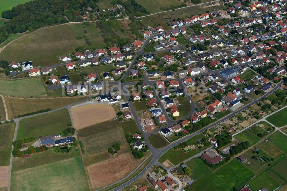 Greußenheim von oben - Ortsansicht in Greußenheim im Bundesland Bayern, Deutschland